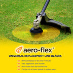 Aero-Flex® Premium Replacement Flexible Line Blades for Trimmers - Durable String Replacement - .240 Line Blades (32 Combo Pack)
