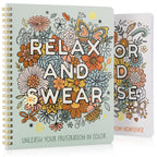 Beautiful Coloring Book Set of 2 for Adult Relaxation with Floral Designs