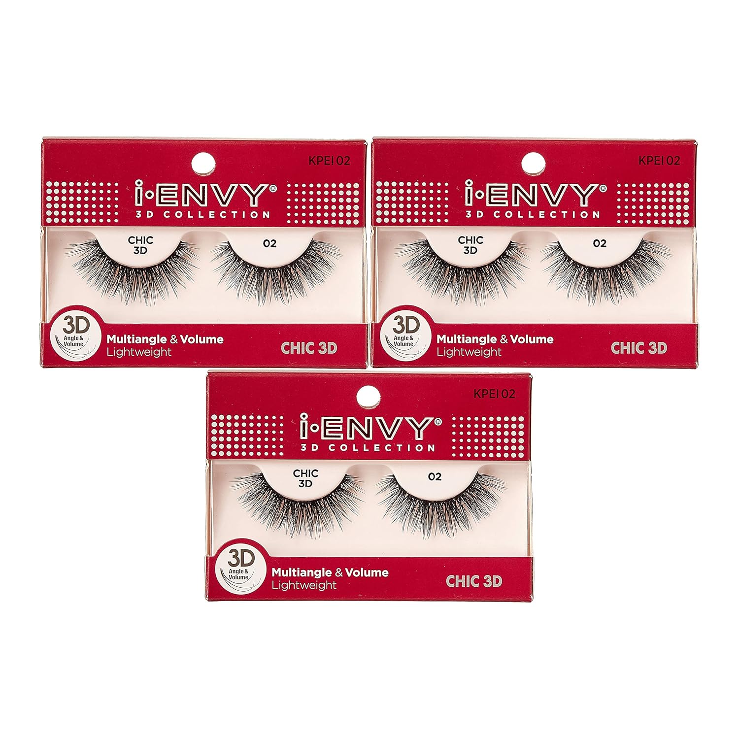 Buy now i-Envy 3D Glam Collection Multi-angle & Volume (2 PACK, KPEI14) 1 Count (Pack of 3) KPEI2 at indiglob india