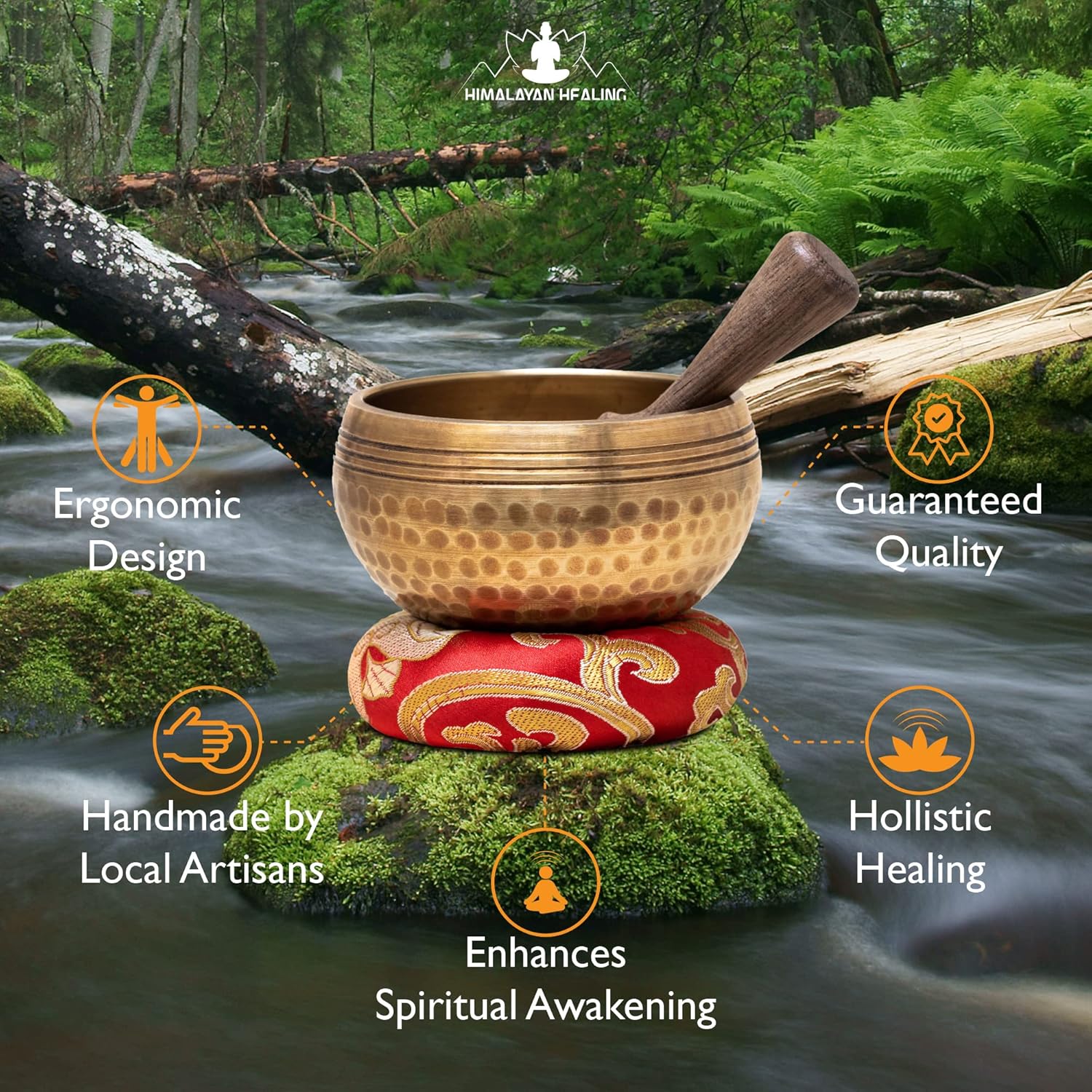 Buy now Tibetan Singing Bowls Set~ Meditation Sound Bowl hand Hammered in Nepal For Yoga, Meditation, Mindfulness, Healing & Chakra balancing~ (3 inch) at indiglob india