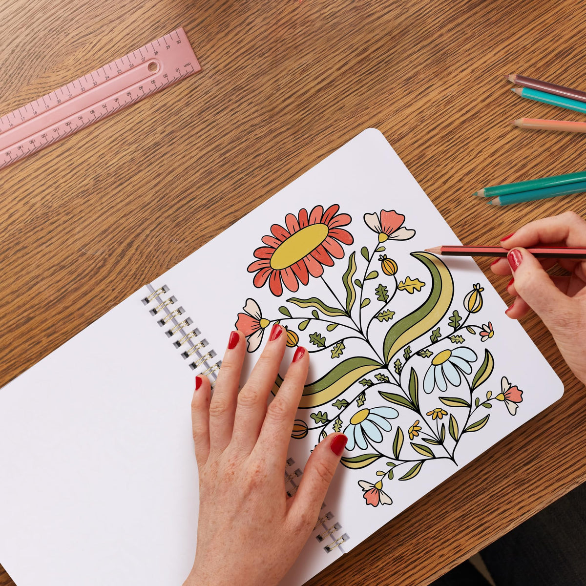 Beautiful Adult Coloring Book Set of 2 for Relaxation - Affirmation Books