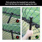 Hikeen Baseball Bat Rack Dugout Organizer Bat Holder for Storage 12 Bats, Foldable
