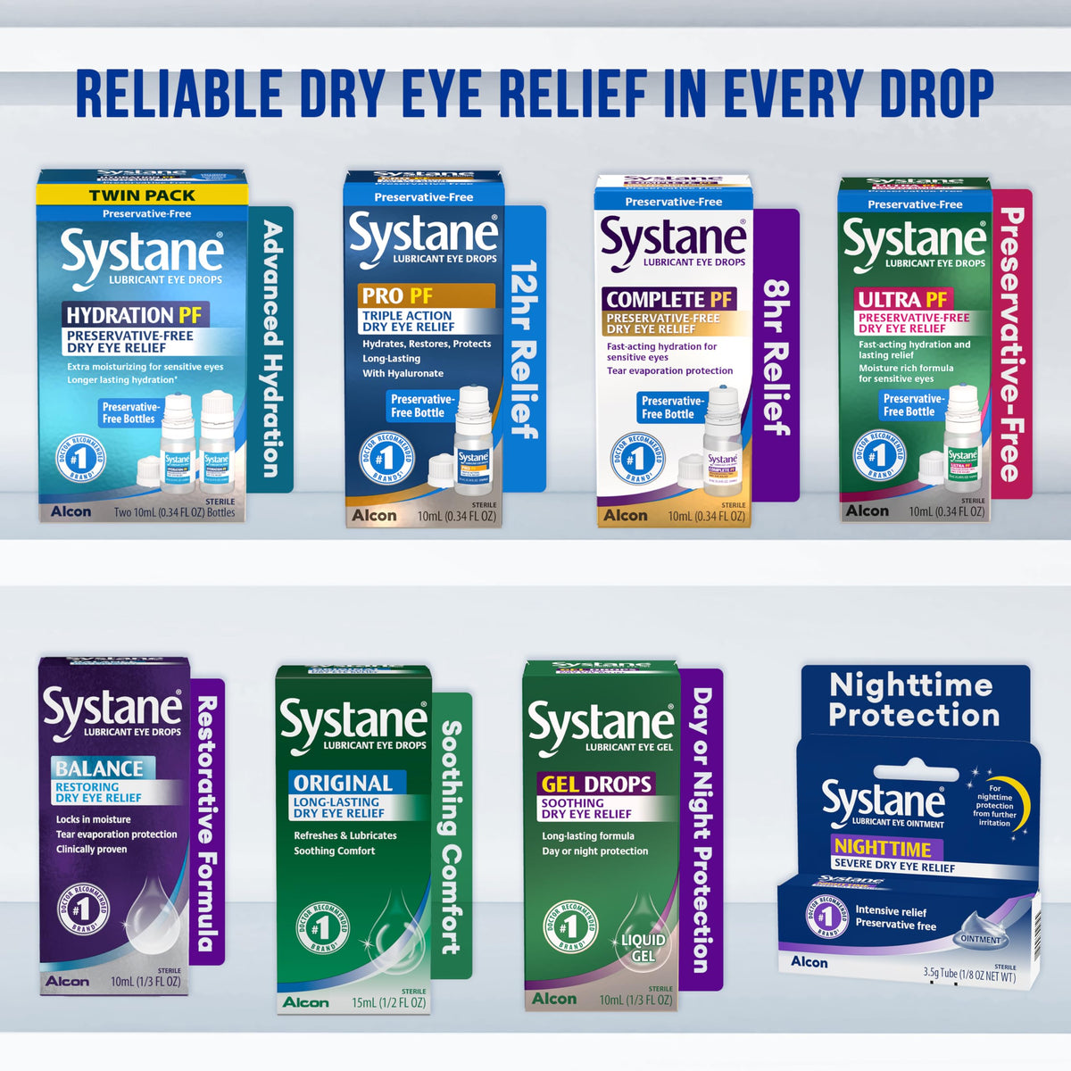 Systane Hydration Lubricating & Hydrating Eye Drops, 0.34 fl oz, Twin Pack