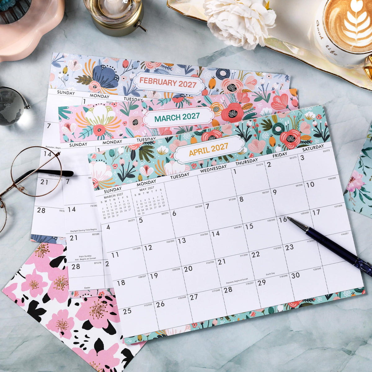 2027 Magnetic Calendar - 2027 Calendar, 2027 Wall Calendar, 8" × 10"