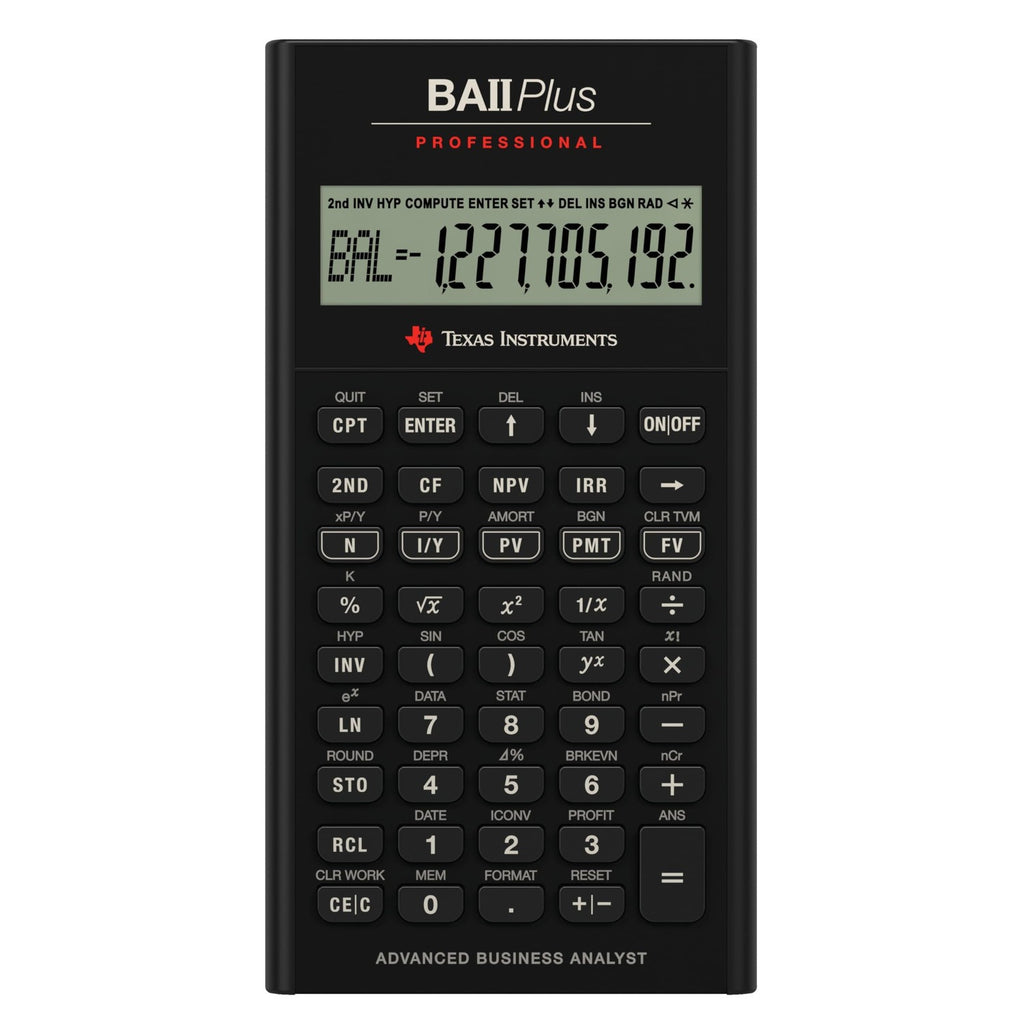 BA II Plus Professional Financial Calculator Texas Instruments
