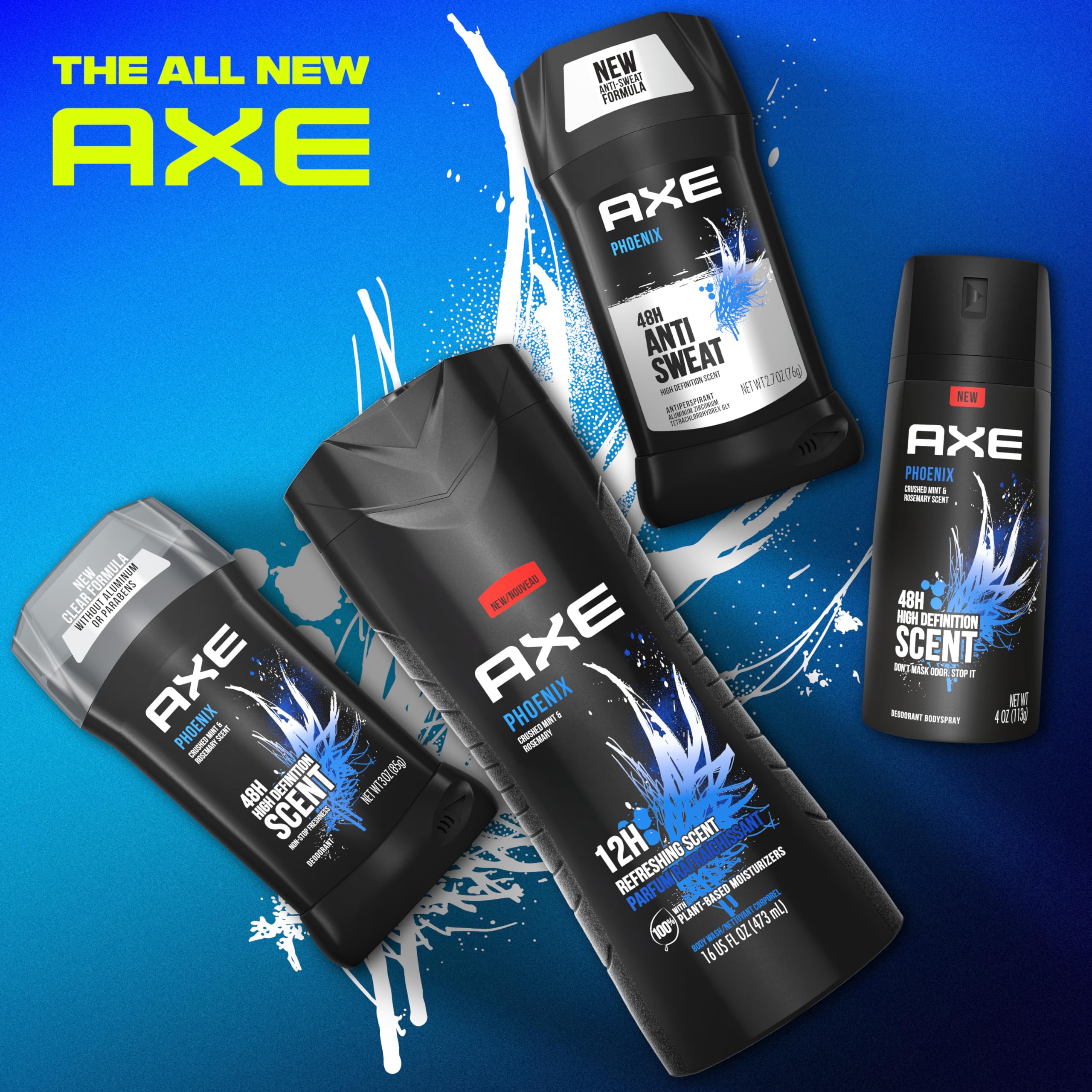 AXE Deodorant Stick for Men Phoenix 3 oz Twin Pack | For Long Lasting Odor Protection. Crushed Mint & Rosemary, Aluminum Free