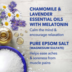 Dr Teal's Epsom Salt Magnesium Soak, Sleep Blend with Melatonin, Lavender & Chamomile Essential Oils, 3 lbs