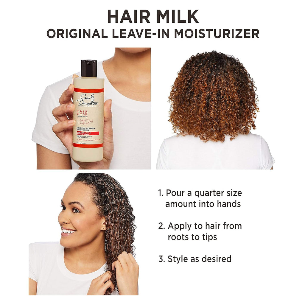 Buy now Curly Hair Products by Carol's Daughter, Hair Milk Original Leave-In Moisturizer for Curls, Coils and Waves with Agave and Shea Butter, 8 Fl Oz (Packaging May Vary) at indiglob india