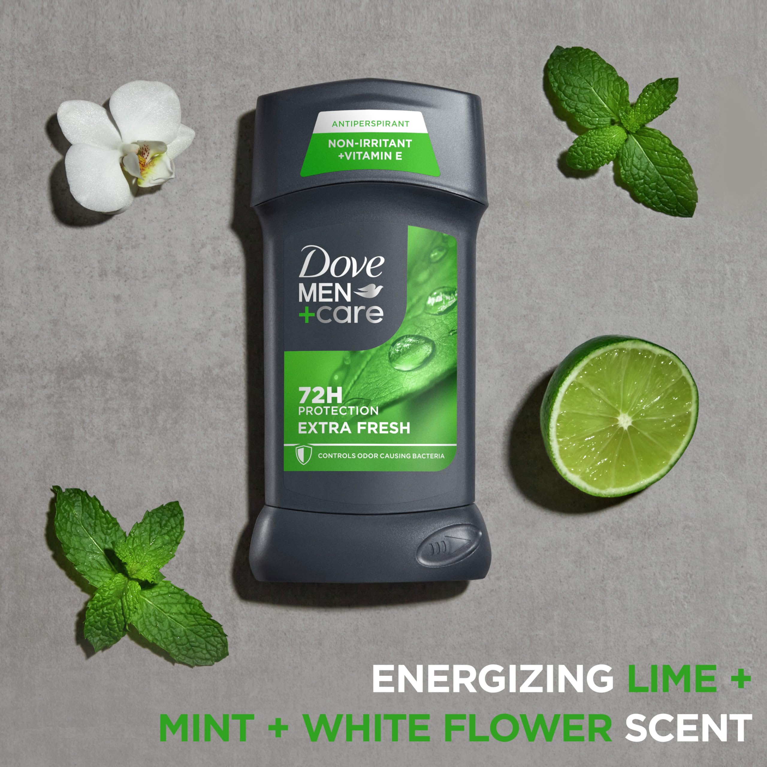 Dove Men+Care Extra Fresh Men's Antiperspirant Deodorant Stick Extra Fresh Twin pack With 72-hour sweat & odor protection with 1/4 Moisturizing Cream & Long-lasting Citrus Scent 2.7 oz