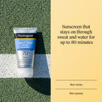 Neutrogena Sport Face Sunscreen Lotion SPF 70+, 2.5 fl. oz | Sweat- and Water-Resistant, Broad Spectrum UVA/UVB Protection, Oxybenzone-Free, Good for Active Lifestyles