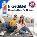 Incredible! Stain Remover - Stain Remover for Clothes, Laundry, Carpets, Mattress & Upholstery, Removes Most Household Stains - Pet Stains, Urine, Odors, Red Wine, Cosmetics & Coffee! 16.oz