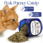 The Cat's MeWow 100% Pure Catnip – North American Grown – Strong Aroma for Play & Enrichment – Resealable Freshness Jar – Veteran-Owned Brand