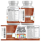 Clean Nutraceuticals Lions Mane 20in1 Mushroom Supplement with Turkey Tail Reishi Cordyceps Chaga Maitake Meshima Poria Cocos Shiitake Oyster Porcini Enoki - 1 Pack
