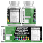 Clean Nutraceuticals Saw Palmetto Pumpkin Seed Oil Pygeum Sunflower Lecithin Stinging Nettle Cranberry - Prostate Supplements for Men with Lycopene - 90 Caps