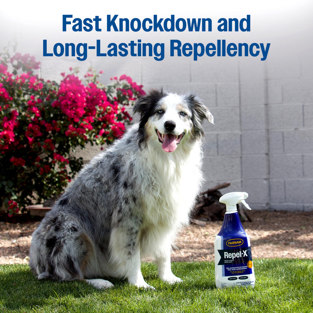 Farnam Repel-X Fly Spray for Horses, Ready To Use, 32 fl oz Spray