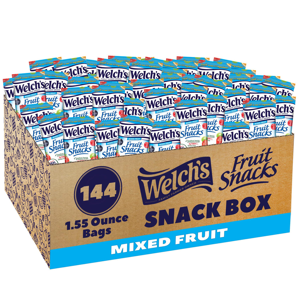 Buy now Welch's Fruit Snacks, Mixed Fruit Snack Box, Gluten Free, 0.8oz Snack Packs (Pack of 40) at indiglob india