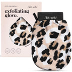 Kitsch Exfoliating Glove 1pc – Exfoliating Mitt - Leopard | Korean Exfoliating Mit & Deep Exfoliating Body Scrubber for Shower, Bath | Body Exfoliator Glove, Dead Skin Remover