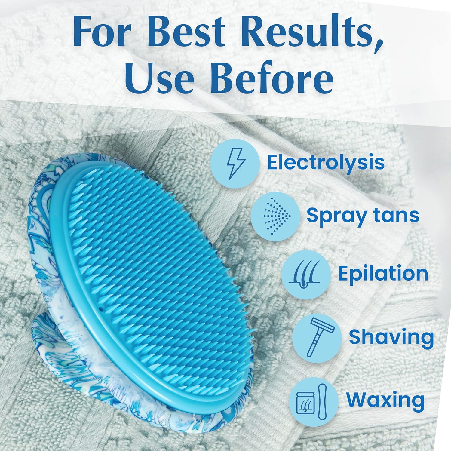 Buy now Dylonic Body Brush for Razor Bumps and Ingrown Hairs Treatment - 1pk Skin Exfoliator for Body Shaving Irritation, Strawberry Legs, Armpit, Bikini Line - Blue at indiglob india