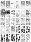 30 Pcs Letter Stencils for Painting 4 x 7 Inch Number Alphabet Stencils