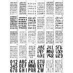 30 Pcs Letter Stencils for Painting 4 x 7 Inch Number Alphabet Stencils