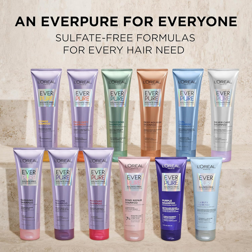 Buy now L'Oreal Paris Sulfate Free Conditioner for Curly Hair, Lightweight, Anti-Frizz Hair Care with Coconut Oil, EverPure, 8.5 Fl Oz (Packaging May Vary) at indiglob india