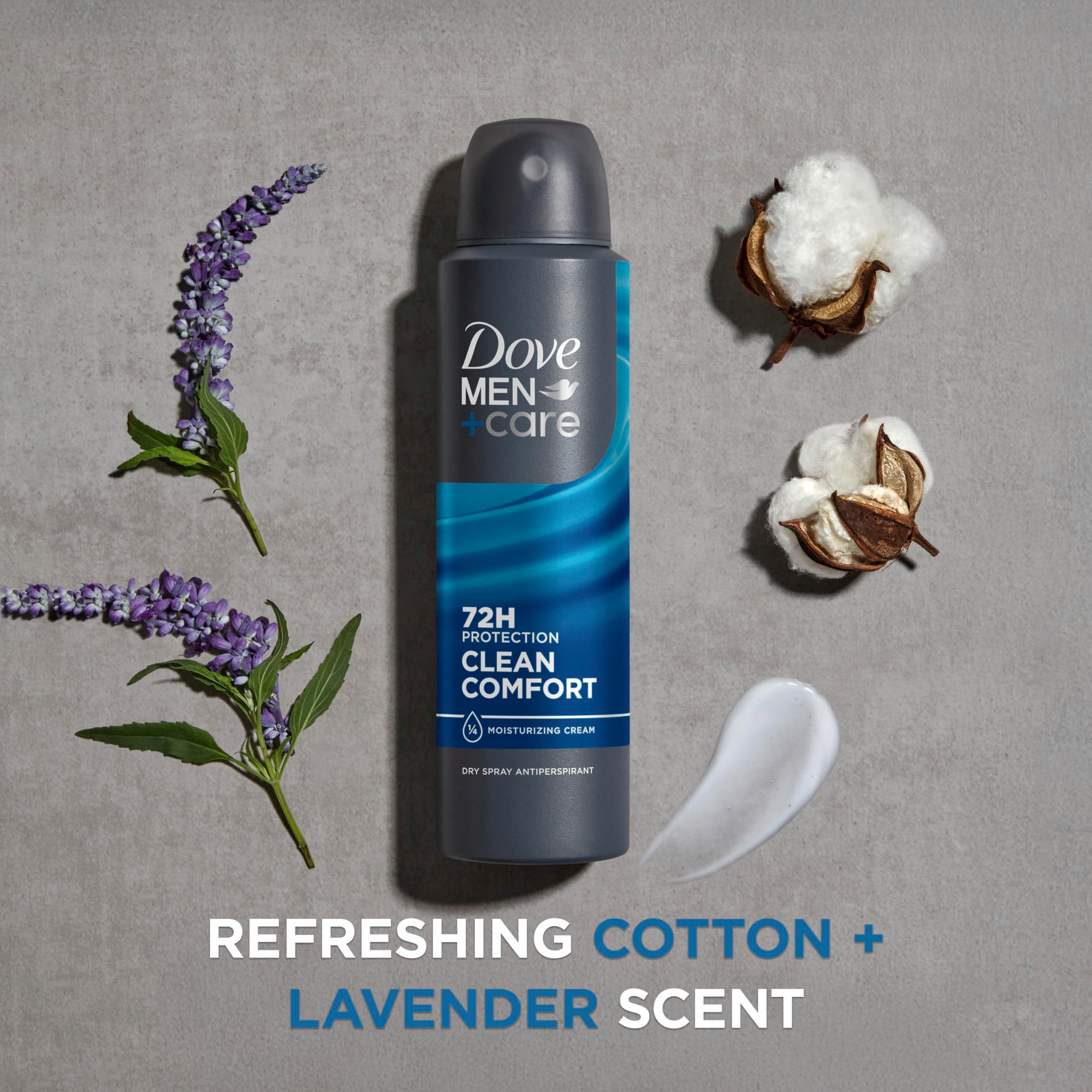 Dove Men+Care Antiperspirant Dry Spray Clean Comfort Sweat 3 Pack 3.8 oz | 72-hour Sweat and Odor Protection with Triple Defense Technology