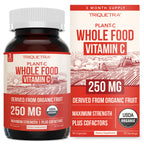 Organic Vitamin C | Whole Food Vitamin C from Fruit Plus Absorption Enhancing Cofactors - Vegan, Enhanced Bioavailability - Immune Support, Antioxidant, Total Health (90 Servings)
