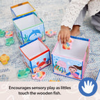Buy now Melissa & Doug?? Ms. Rachelƒ?› Sort and Count Nesting and Stacking Blocks with Wooden Fish Preschool Learning Toy for Boys, Girls - FSC Certified at indiglob india