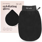 Kitsch Exfoliating Glove 1pc – Exfoliating Mitt - Black | Korean Exfoliating Mit & Deep Exfoliating Body Scrubber for Shower, Bath | Body Exfoliator Glove, Dead Skin Remover