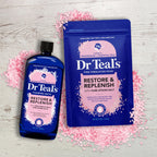 Dr Teal's Epsom Salt Magnesium Soak, Restore & Replenish with Pink Himalayan Salt, 3 lbs