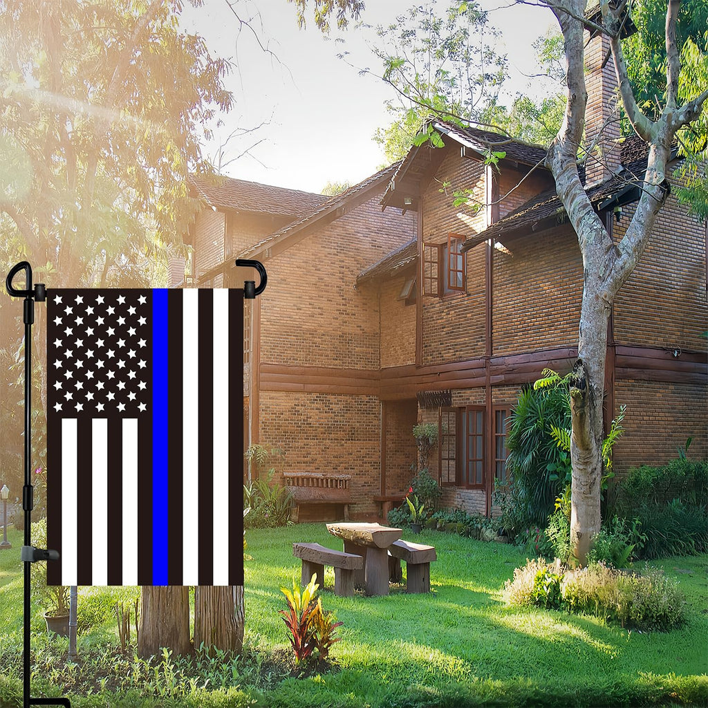 Garden Flag Stand Premium Garden Flag Pole Holder for All Seasons Yard Flags Metal Powder-Coated Weather-Proof Paint with 2 Stoppers and 1 Anti-Wind Clips