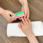 4-Piece Large Square Sponge Nail Buffer Block, 4 Way Nail File and Buffer for Smoothing and Polishing, Ideal for Nail Salons and Personal Use