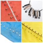 250 Pack Safety Pins by Luxurecourt, 4 Assorted Sizes of Durable, Silver Small and Large Safety Pins Bulk, Rust-Resistant Nickel Plated Steel, Sharp Edge Pins for Clothes, Sewing, Arts & Craft