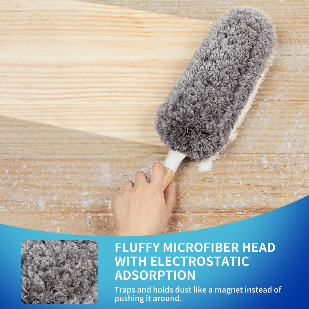 MR.SIGA Lint Free Microfiber Duster, Washable Duster for Household Cleaning