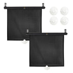 Buy now EcoNour Car Side Window Sun Shade (2 Pack) | Retractable Roller Sunshade for Kids | Baby Car Window Shades for UV and Sun Glare Protection | Baby Travel Accessories (15"x17") at indiglob india