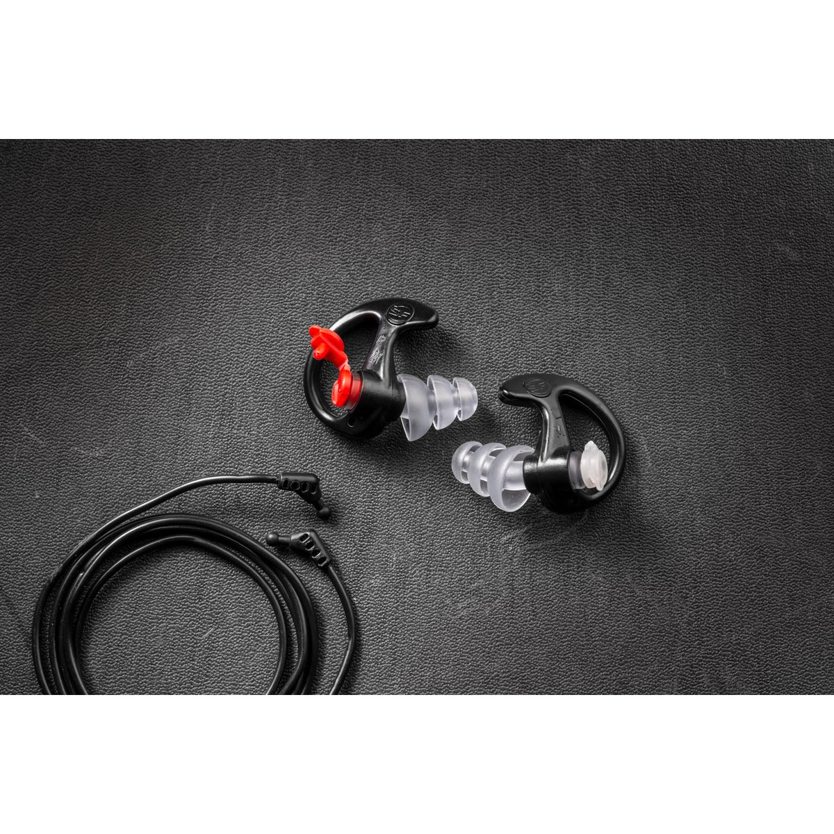 SureFire EP4 Sonic Defenders Plus Filtered Earplugs, Triple flanged Design, Reusable, Black, Medium