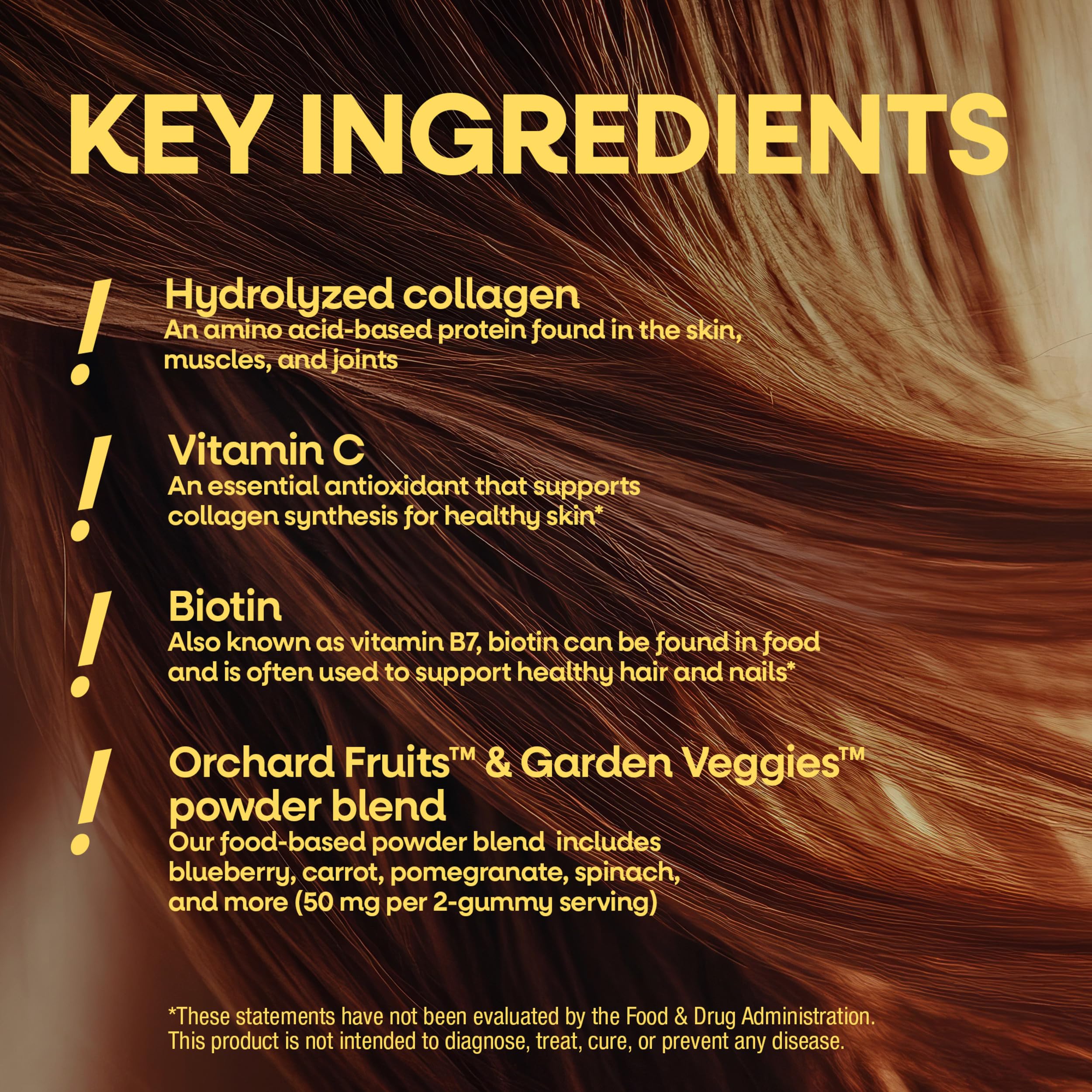 Nature's Way Alive! Hair, Skin & Nails Gummies with Collagen & Biotin,60 ct | Advanced Beauty Formula Supplement with Antioxidant Vitamins C & E*, 100 mg Collagen, 2,500 mcg Biotin, Strawberry Gummy