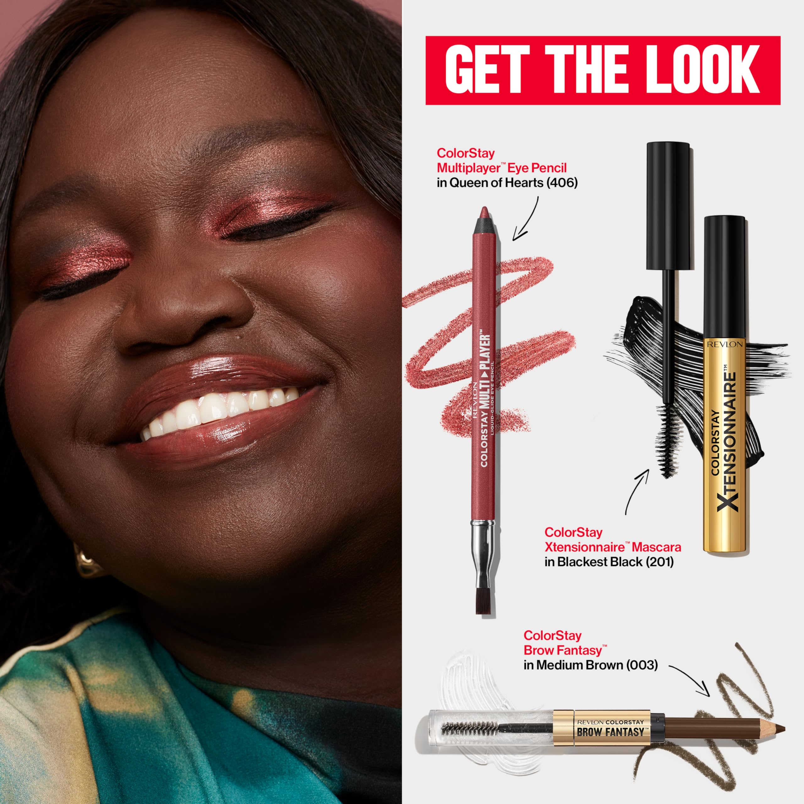Buy now Revlon ColorStay Brow Fantasy, All In One Eyebrow Powder Pencil with Shaping Clear Gel, Gel Infused with Panthenol, Smudge-proof, 16HR Visibly Full Brows, 004 Dark Brown at indiglob india