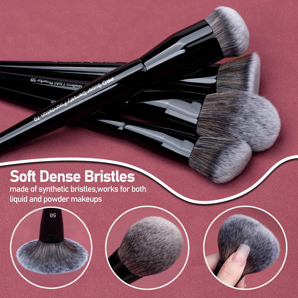 Bueart Design 19Pcs Professional Labeled Makeup Brush Set