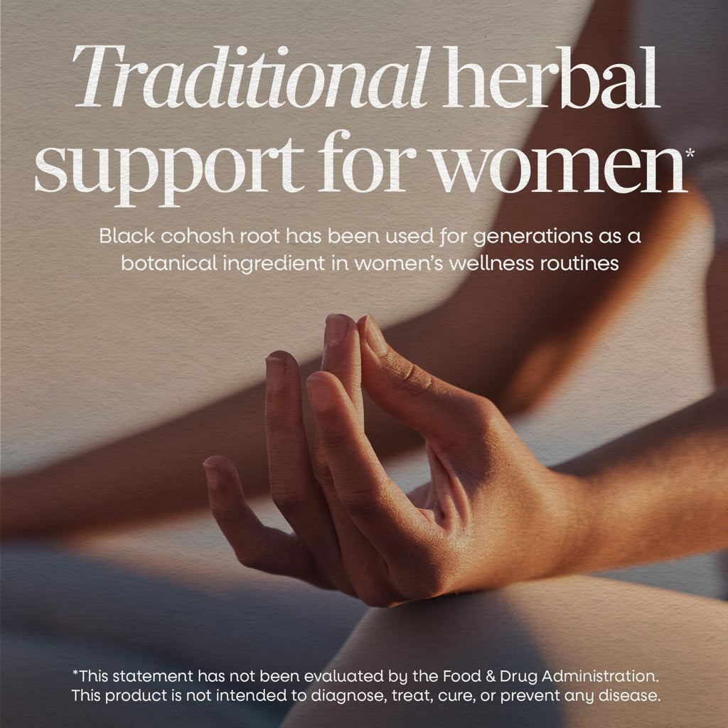 Nature's Way Herbs Black Cohosh Root Capsules, Vegan, 100 Count | Traditional Women’s Herbal Supplement*, Cimicifuga Racemosa Root, Non-GMO Project Verified, Vegan Capsules