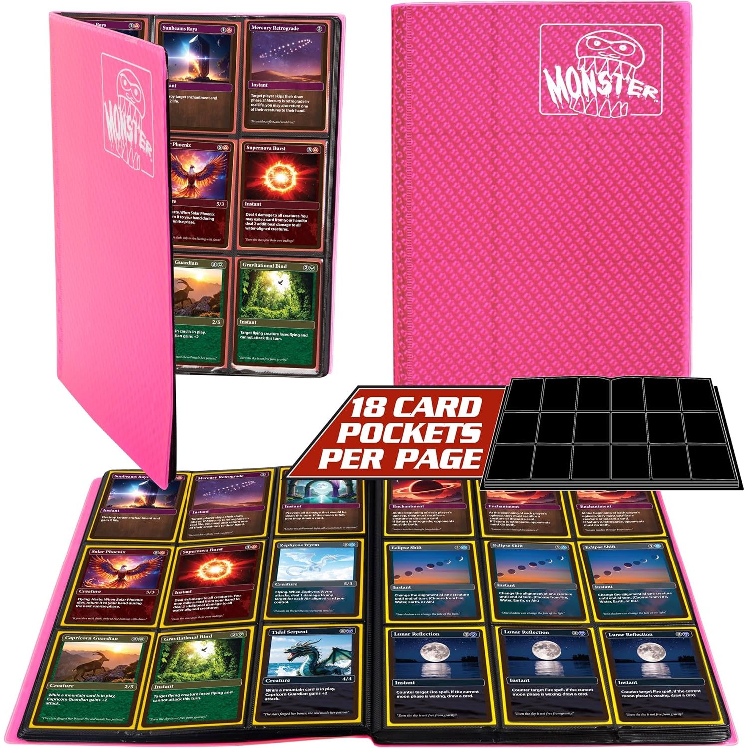 Buy now 9 Pocket Trading Card Binder- Holofoil Green Album w Side Loading Pockets, AntiTheft Anti-Drop- TCG Collector Storage Organizer for 360 CardsCompatible with Pokémon, Yu-Gi-Oh!, MTG Magic The Gathering at indiglob india