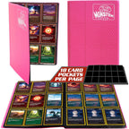 Buy now 9 Pocket Trading Card Binder- Holofoil Pink Album w Side Loading Pockets, AntiTheft Anti-Drop- TCG Collector Storage Organizer for 360 Cards-Compatible with Pokémon, Yu-Gi-Oh!, MTG Magic The Gathering Holofoil Pink at indiglob india