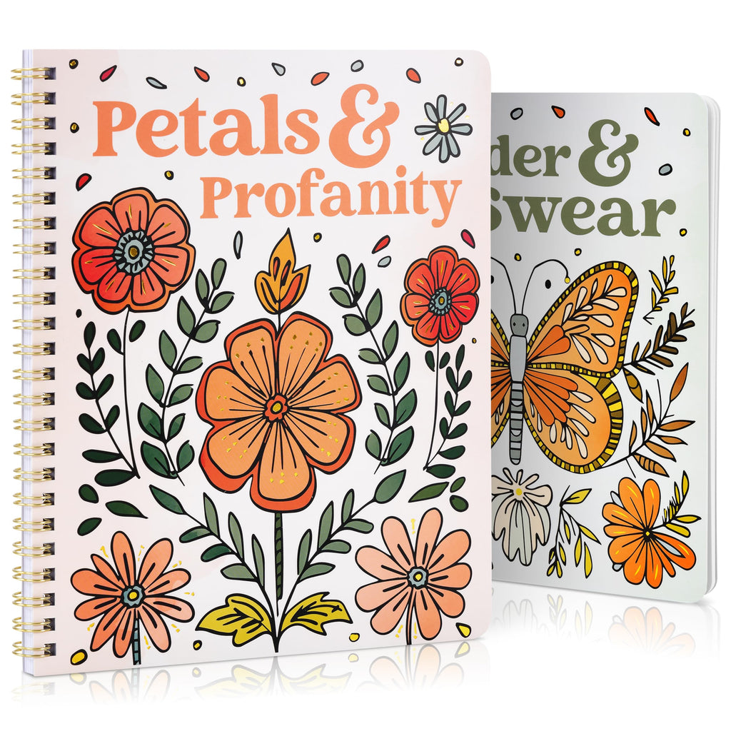 Beautiful Coloring Book Set of 2 for Adult Relaxation with Floral Designs