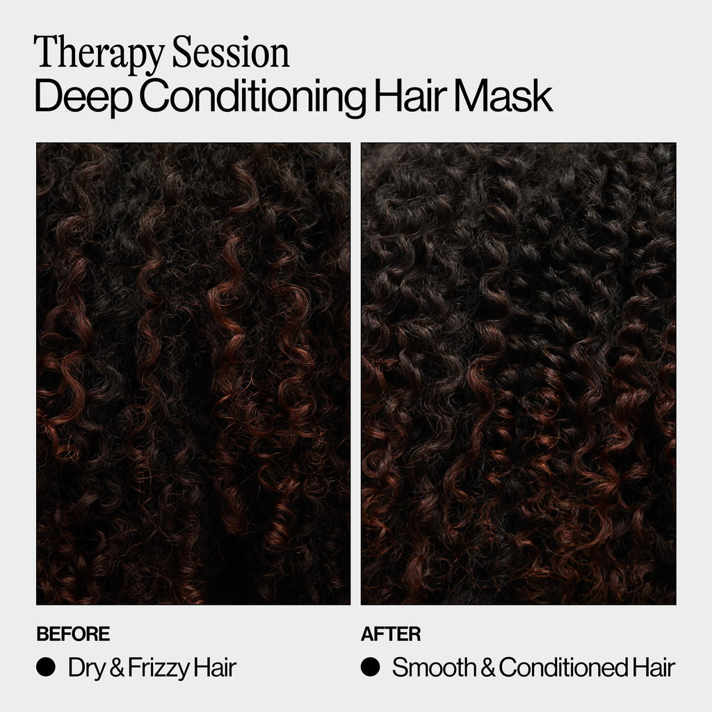 Eva NYC Therapy Session Deep Conditioning Hair Mask with Vegan Protein, Jojoba Oil + Argan Oil - Hydrate, Soften + Repair Hair Strength - Sulfate Free - Warm Vanilla Scent - 13.5 fl oz