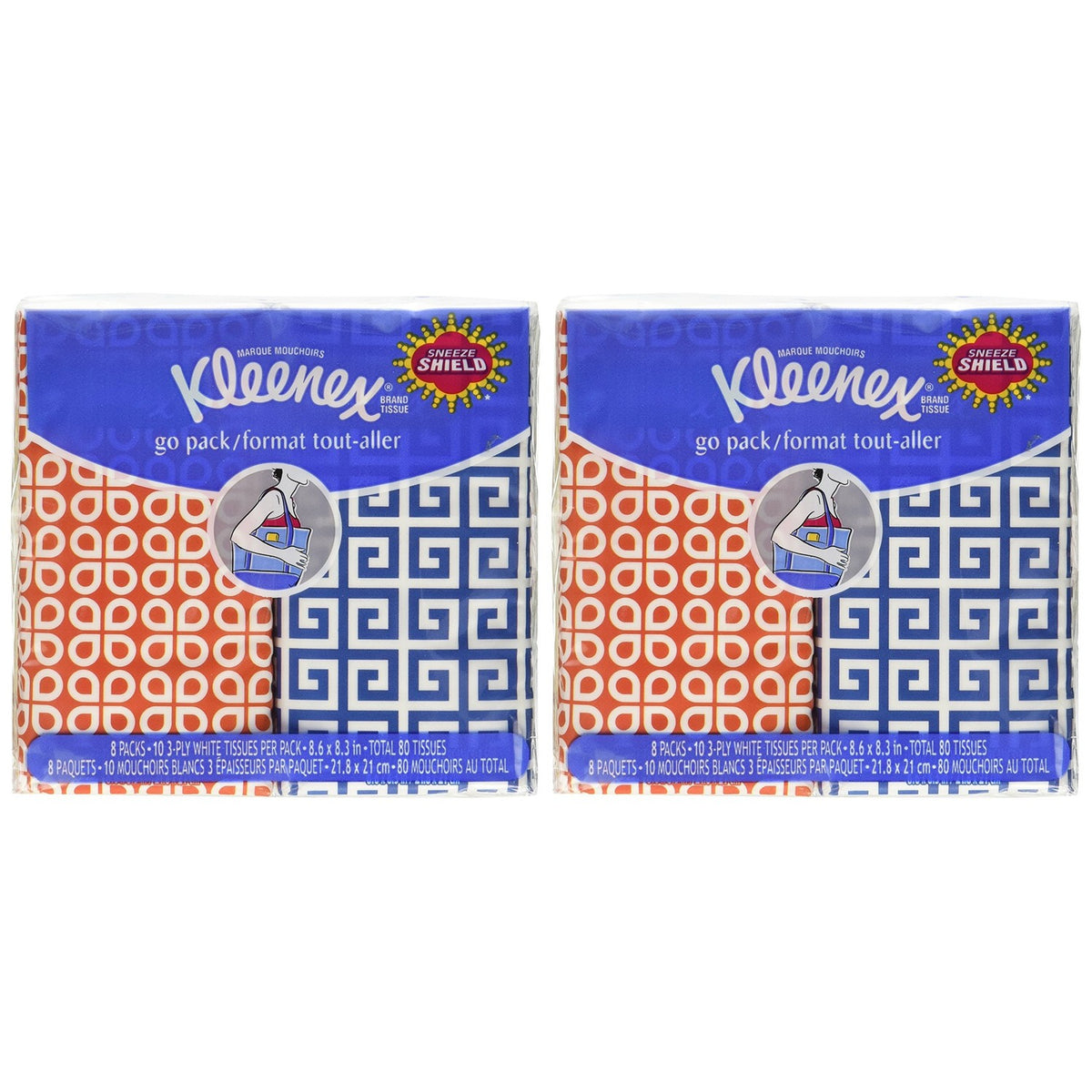 Kleenex® 3-Ply Pocket Packs Facial Tissues (16 Packs of 10 tissues)