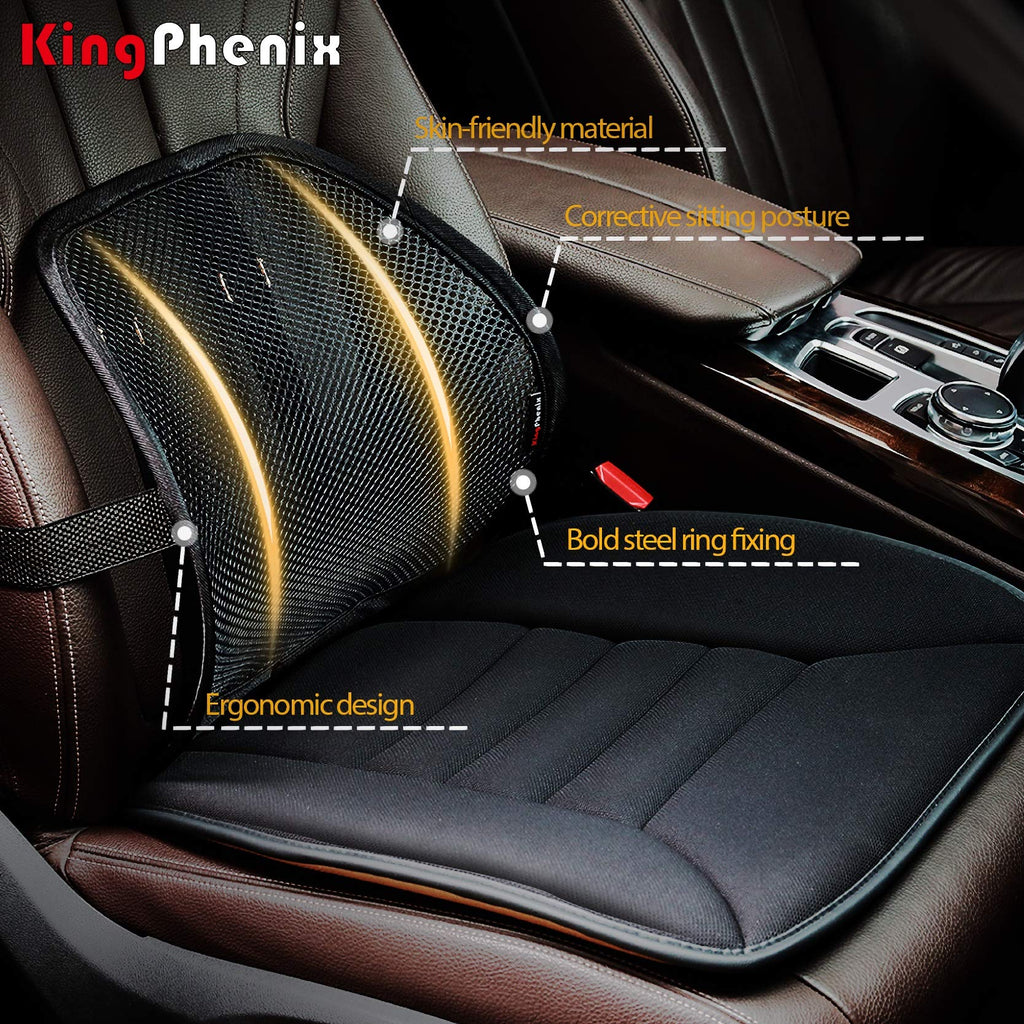 kingphenix 2-Pack Mesh Lumbar Support for Car and Office Chair Comfort