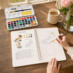 Beautiful Watercolor Workbook Paint Set for Beginners - Palette Kit