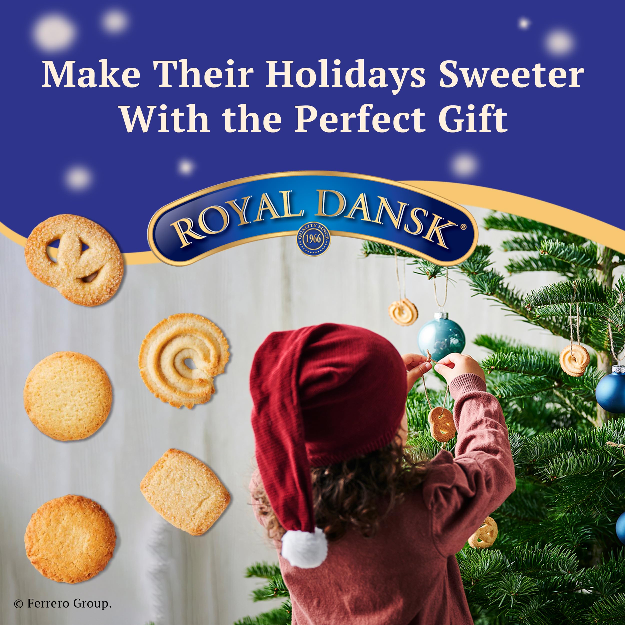 Buy now Royal Dansk Danish Butter Cookies, Premium Assorted Cookies in Gift Tin, Great for Sharing and Gifting, 12 oz at indiglob india