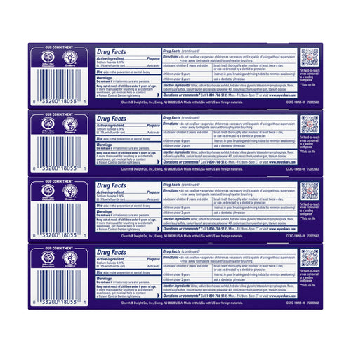 Buy now ARM & Hammer Complete Care Toothpaste, Teeth Whitening Toothpaste with Baking Soda, Fluoride, Whole Mouth Protection, Fresh Mint Flavor, 6.0 oz (Pack of 4) at indiglob india
