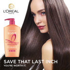 L'Oreal Paris Elvive Dream Lengths Shampoo and Conditioner Set, Seals Split Ends, Hydrating & Strengthening Hair Repair, Fine Castor Oil and Vitamins B3 and B5, 56 Fl Oz Set
